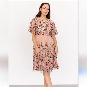 NWT Baltic Born Duchess Tulle Rose Garden Embroidered Dress